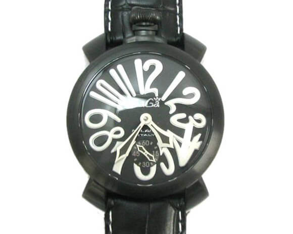 ガガミラノ スーパーコピーGaGa MILANO 時計 マニュアーレ マヌアーレ 48mm ブラックレザー 5012.06S 